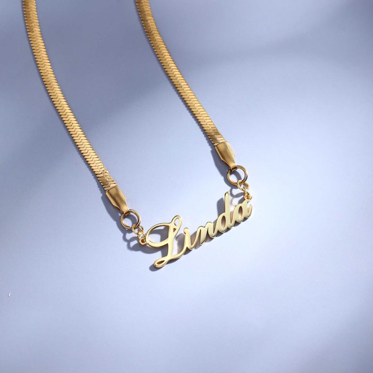 Herringbone Chain With Name