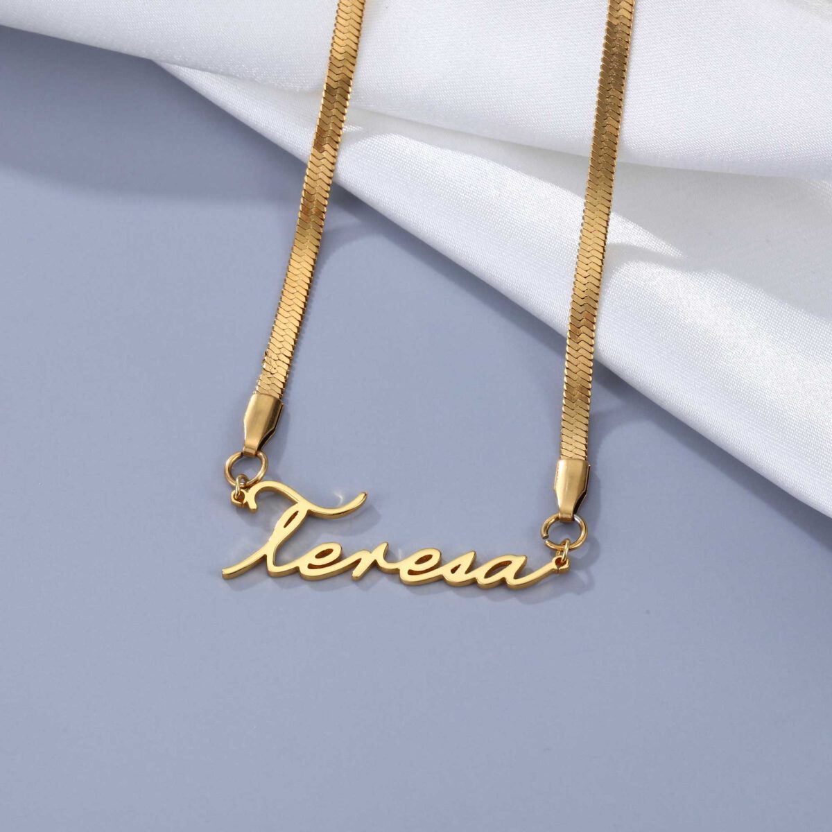 Herringbone Name Chain