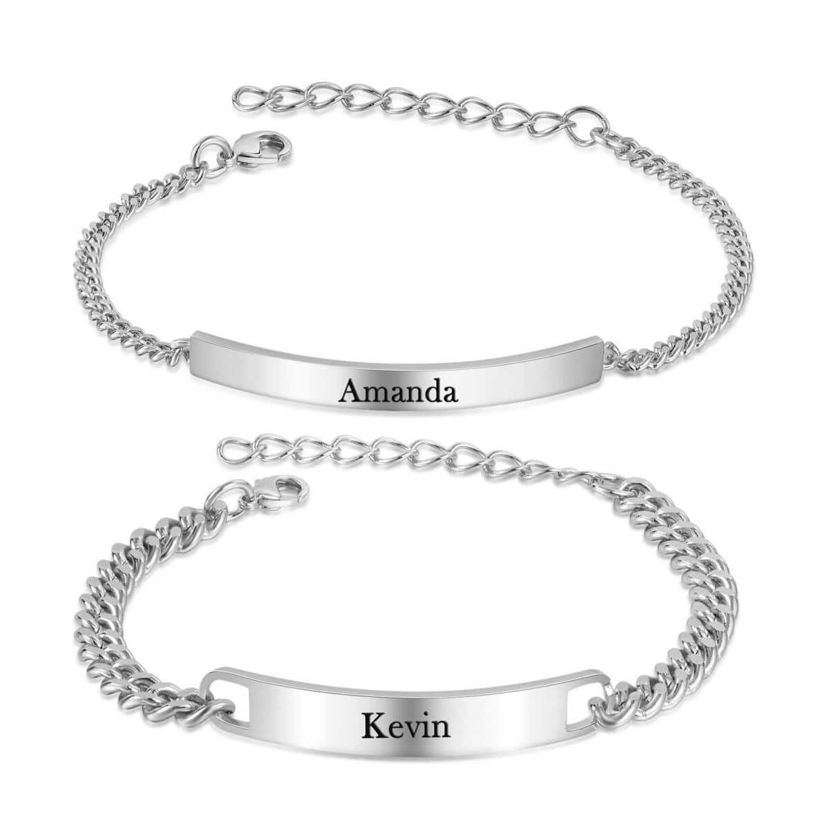 His And Hers Bracelets Silver