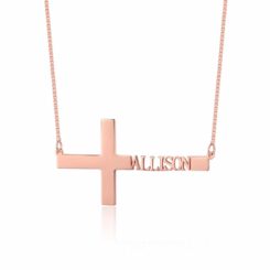 Horizontal Cross Necklace