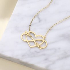 Infinity Couple Name Pendant Gold