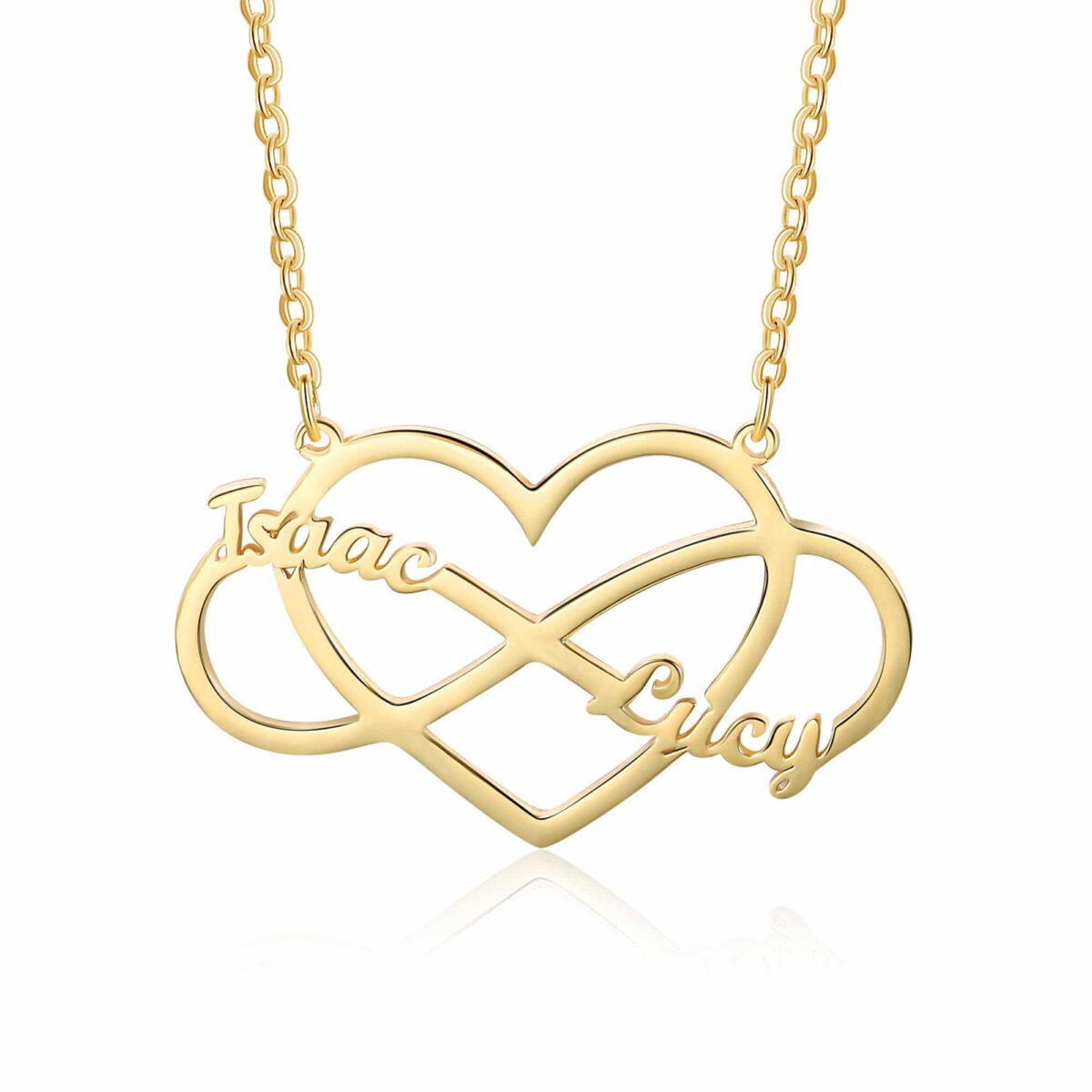 Infinity Heart Necklace Gold