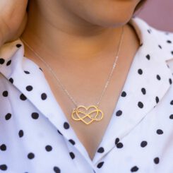 Infinity Heart Necklace Personalized Two Names