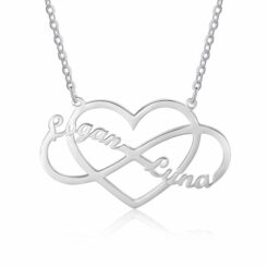 Infinity Heart Necklace Sterling Silver