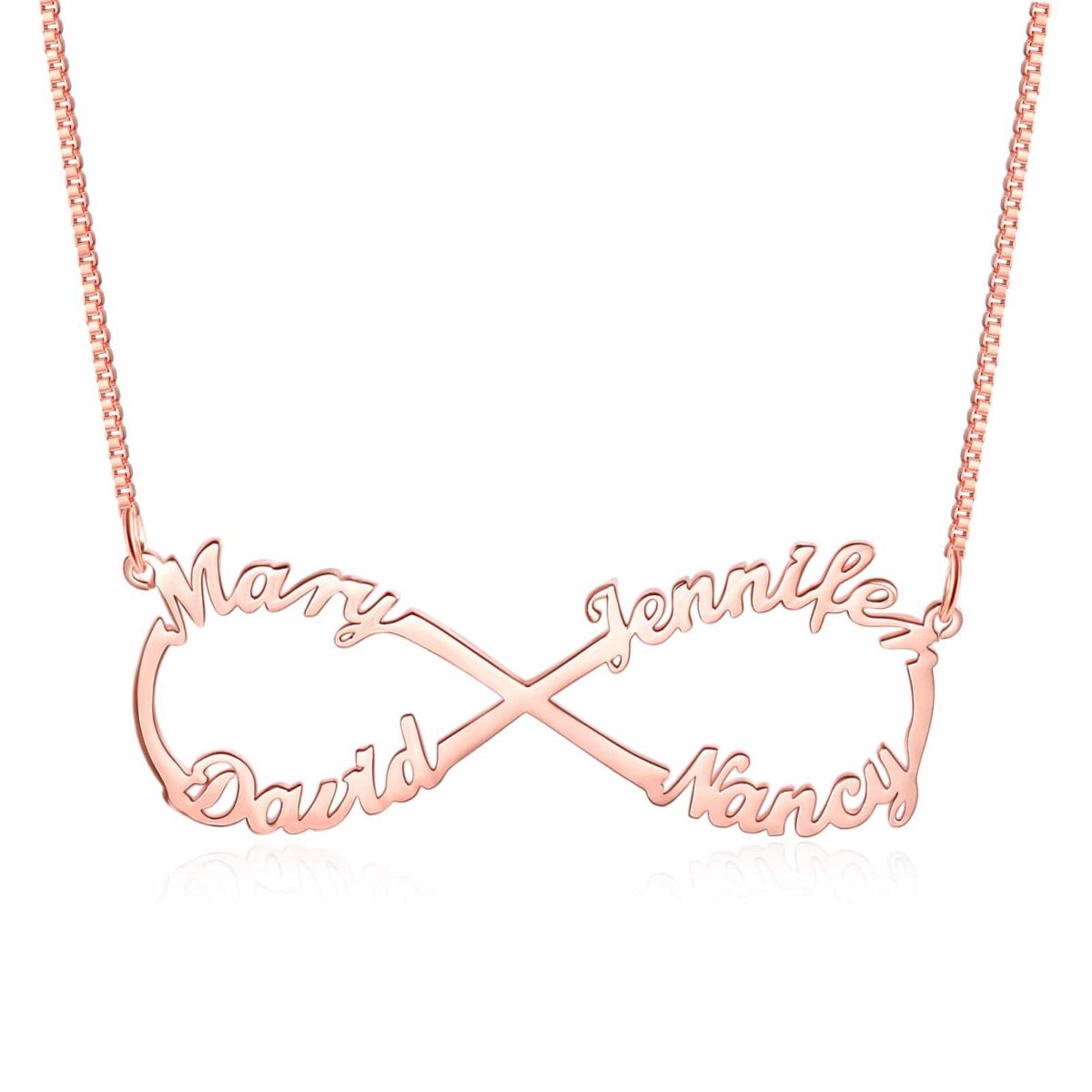 Infinity Name Necklace for Mom Rose Gold Image