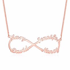 Infinity Name Necklace for Mom Rose Gold Image