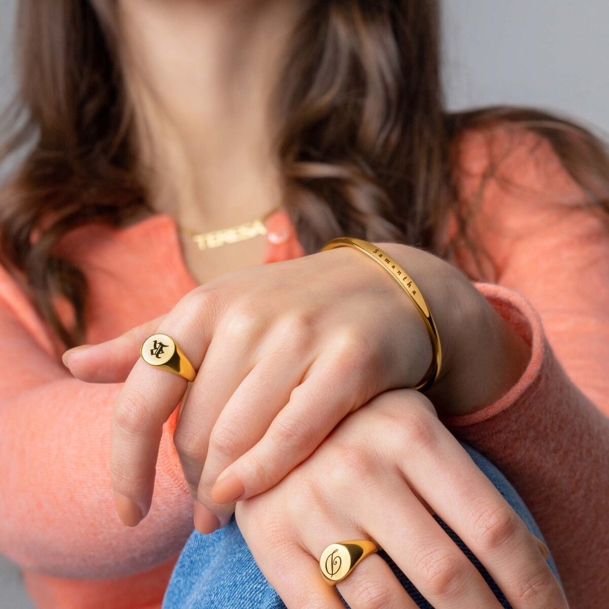 Initial Signet Ring Gold