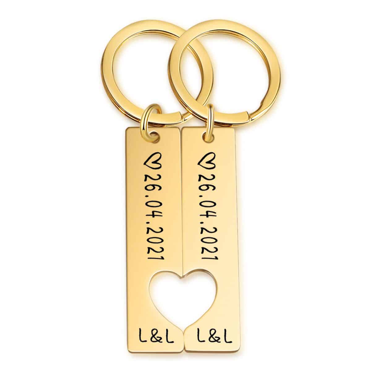 Key Rings Couples Gold