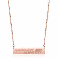 Mama Bear Necklace Rose Gold