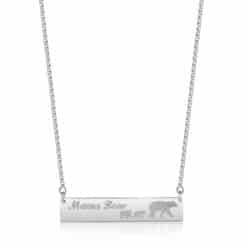 Mama Bear Necklace Silver