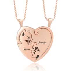 Matching Cat Necklace Rose Gold