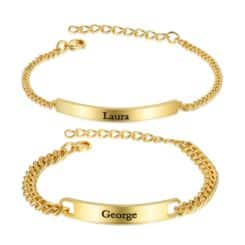 Matching Gold Bracelets for Him and Her