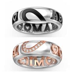 Matching Rings For Couple Heart Shape