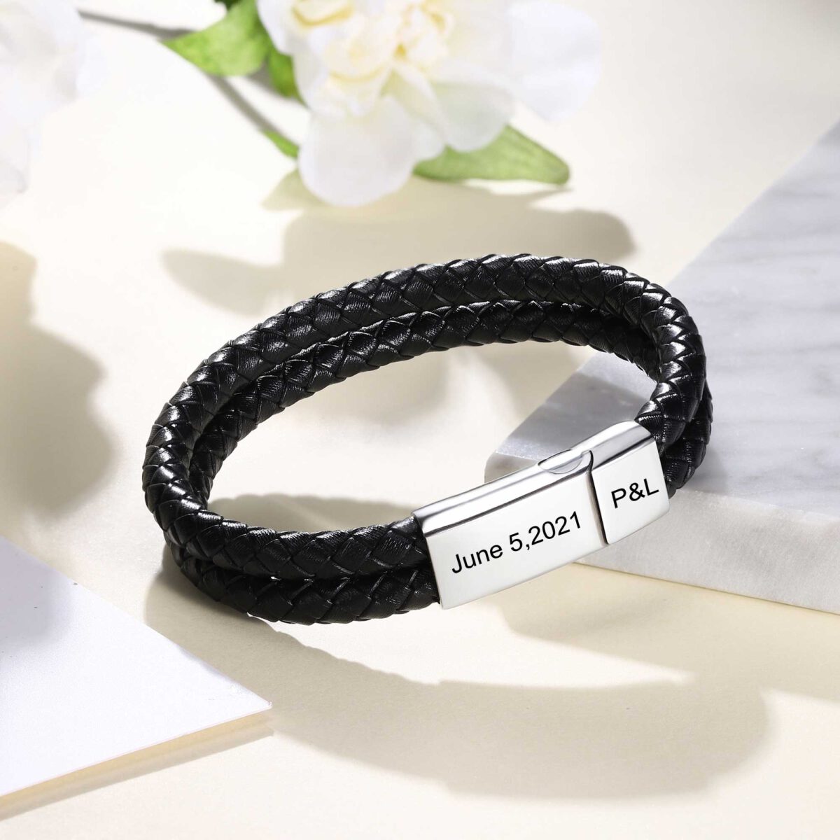 Men Leather Bracelet For Couple