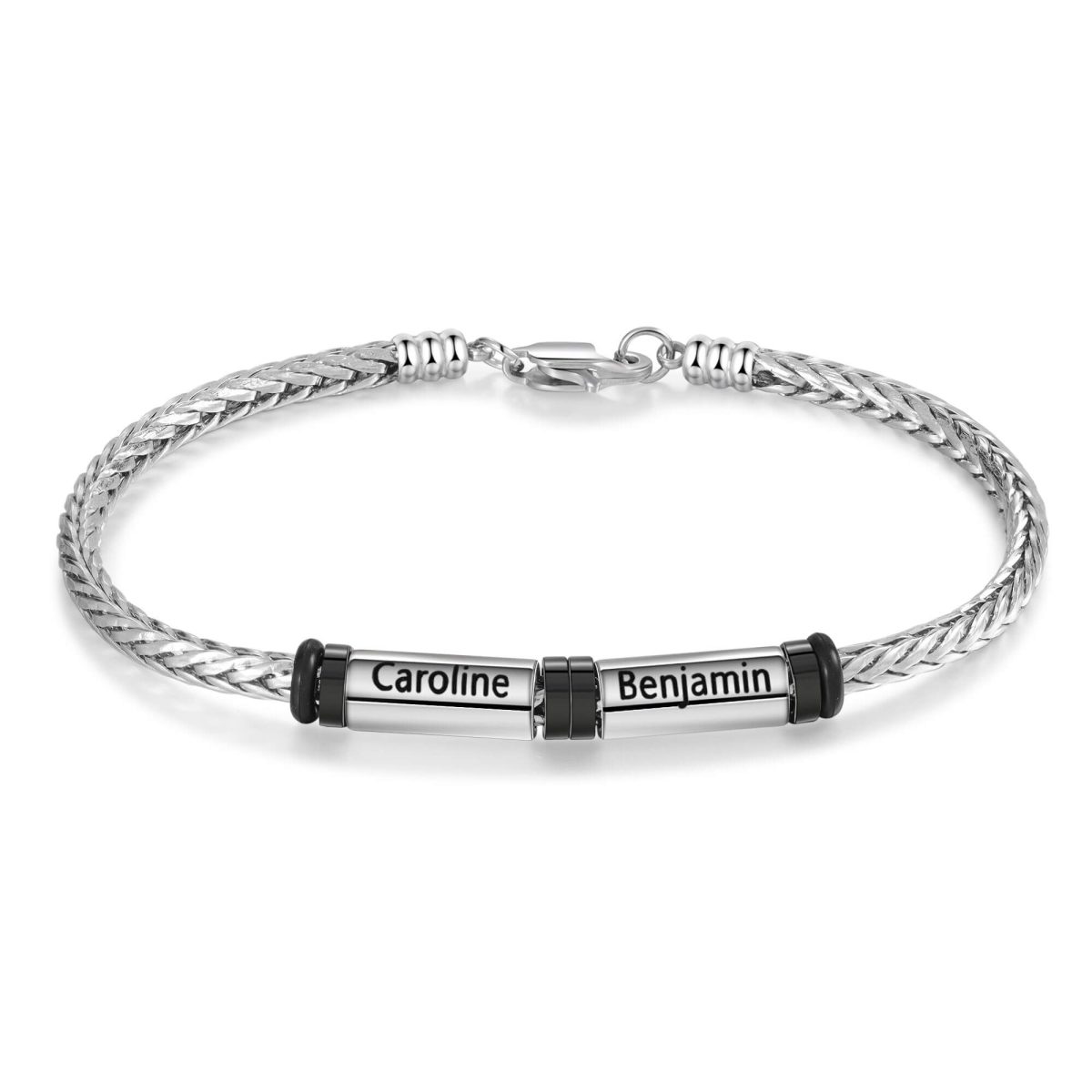 Men's Silver Bracelet Engraved