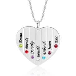 Mom Grandma Necklace With Grandkids Birthstones