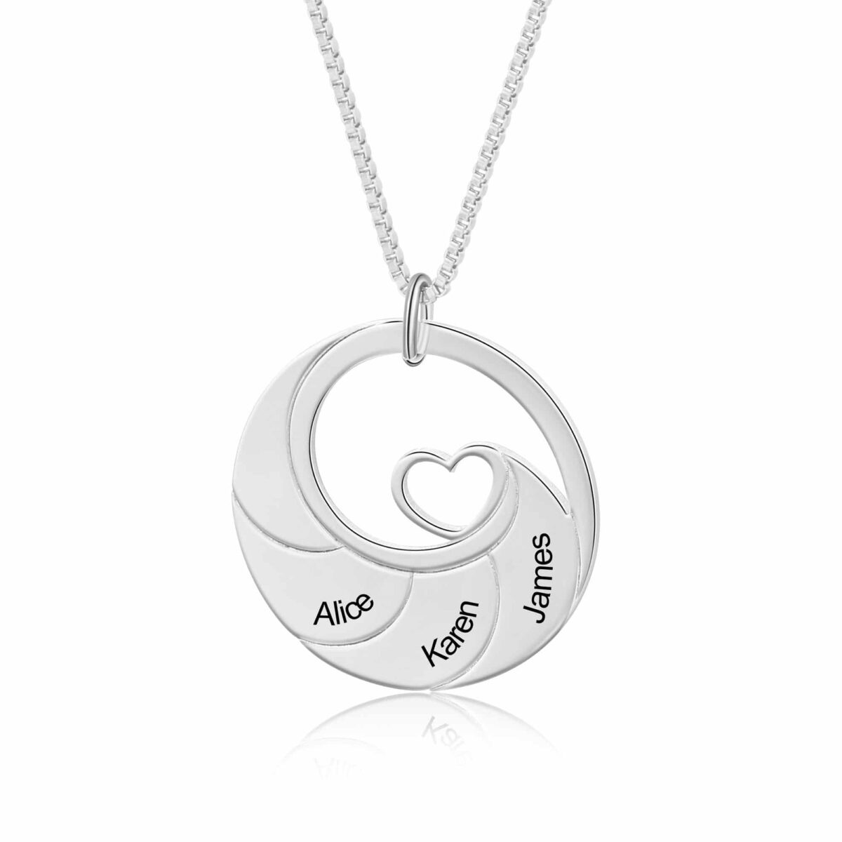 Mom Of 3 Necklace Silver