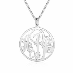 Monogram Necklace Sterling Silver