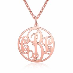 Monogram Rose Gold Necklaces