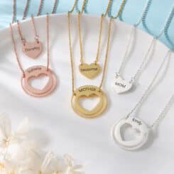 Mother And Two Daughter Necklace Set