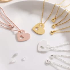 Mother Daughter Heart Necklace