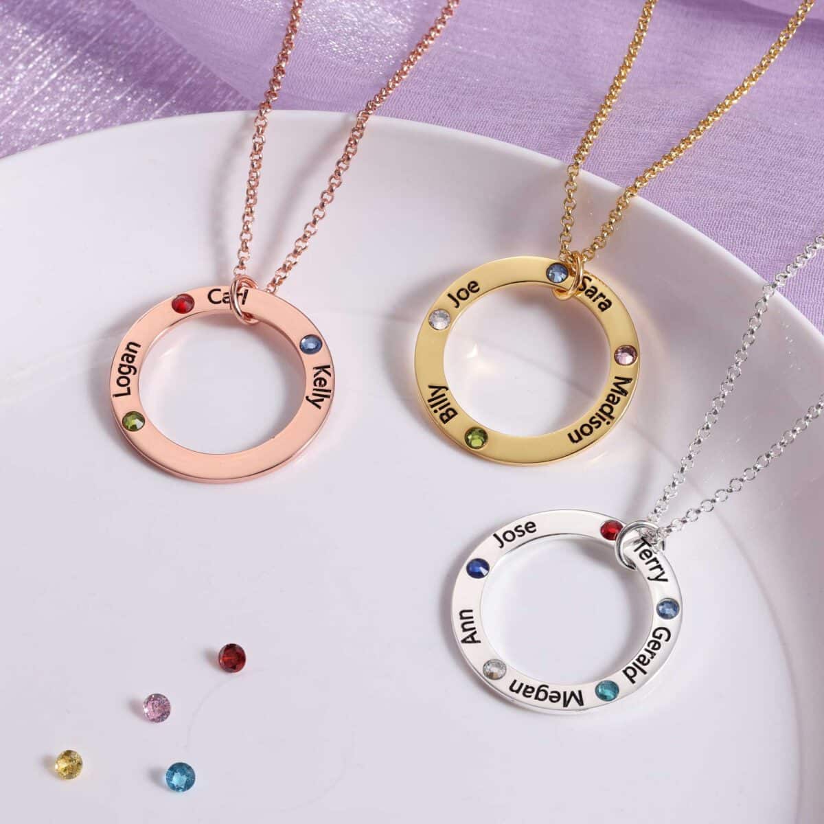 Mothers Birthstone Necklace