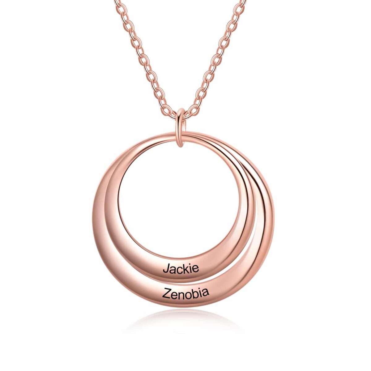 Mothers Circle Necklace Rose Gold