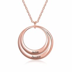 Mothers Circle Necklace Rose Gold