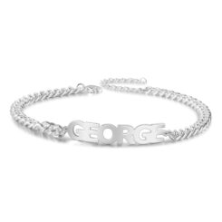 Name Bracelet for Men Women Cuban Link Chain