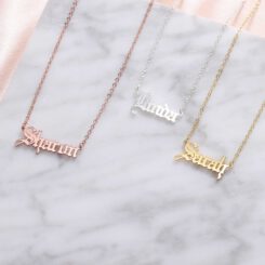 Name Necklace Gothic Font