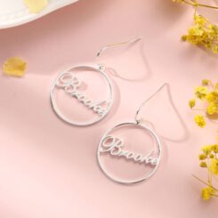 Nameplate Hoop Earrings