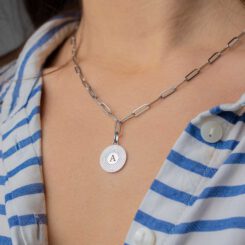 Paperclip Initial Necklace