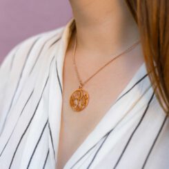 Personalized Monogram Necklace Rose Gold