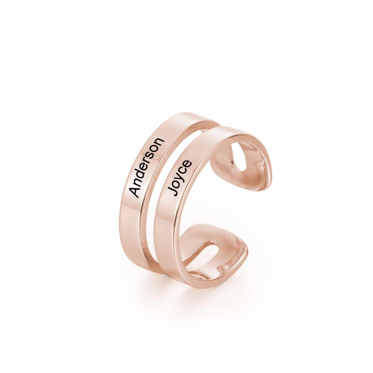 Personalized Ring For Mom With Two Names