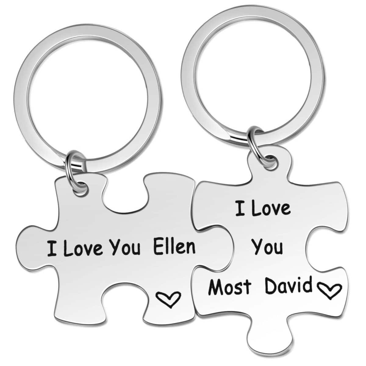 Puzzle Keychain Silver