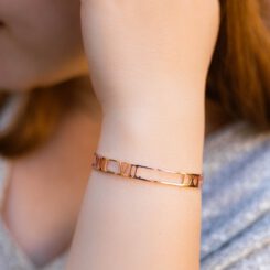 Roman Numeral Bangle Bracelet Personalized Gift