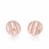 Rose Gold 3 Letters Monogram Stud Earrings