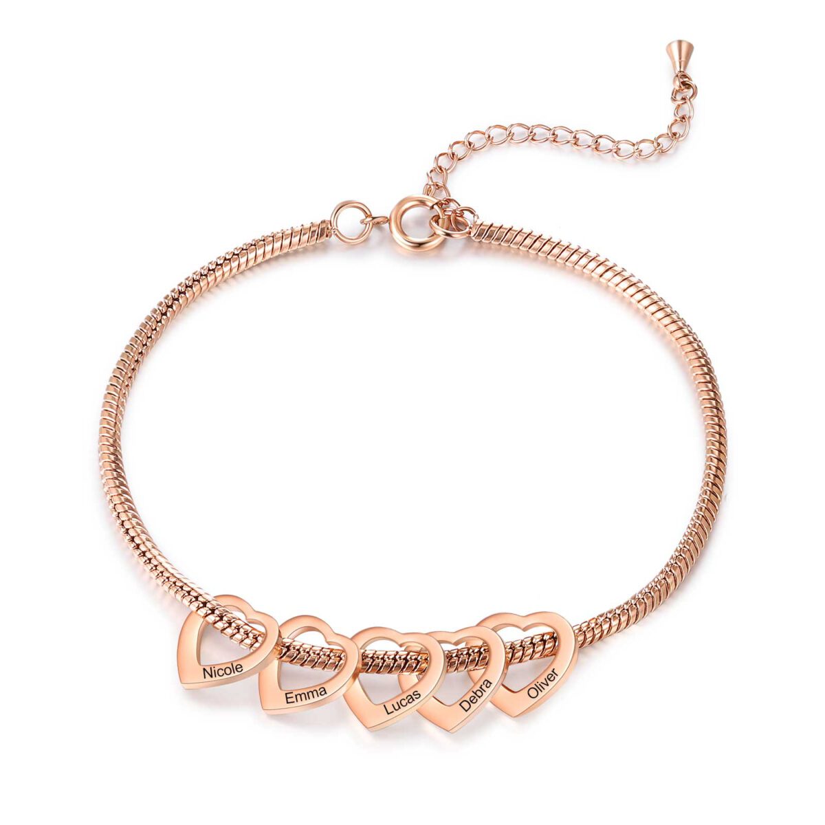 Rose Gold Custom Mother Bracelet 1-15 Names