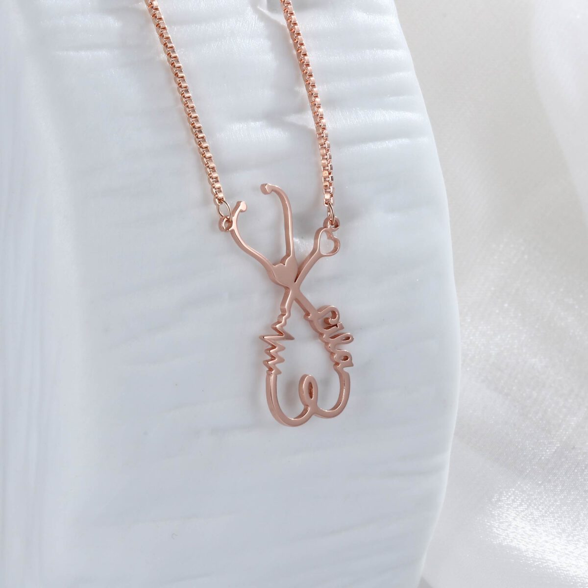 Rose Gold Doctor Graduation Gifts Necklace