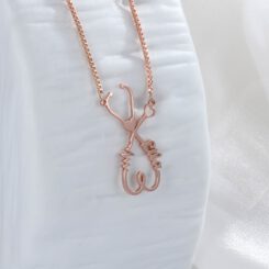 Rose Gold Doctor Graduation Gifts Necklace