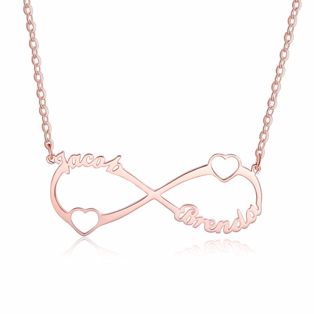 Rose Gold Infinity Necklace For Couples