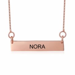 Rose Gold Name Bar Necklace