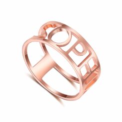 Rose Gold Name Ring Custom Made