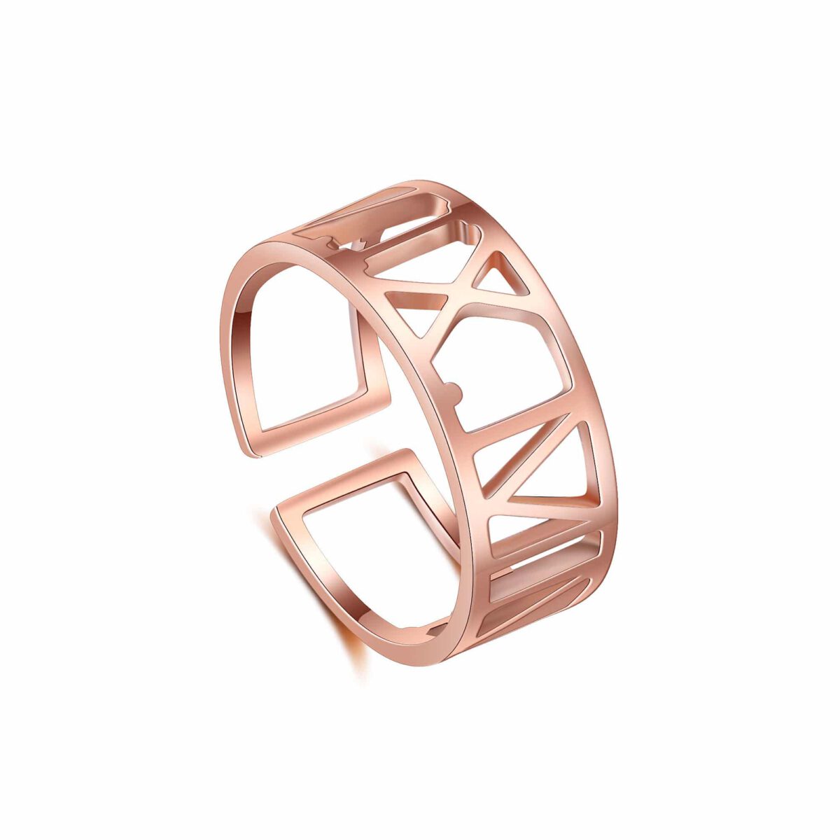 Rose Gold Name Ring For Women