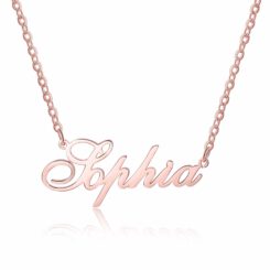 Rose Gold Nameplate Necklace