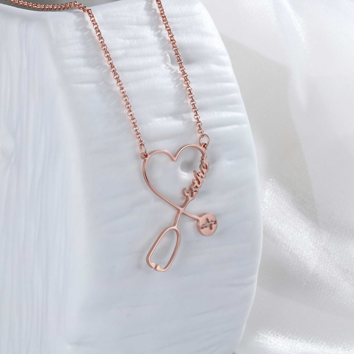 Rose Gold Nurse Necklace