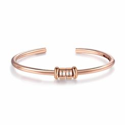 Rose Gold Open Bangle Bracelet