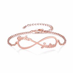 Rose Gold Personalized Couple Bracelet