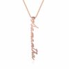 Rose Gold Vertical Name Necklace