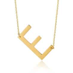 Sidewide Large Letter Necklace Gold